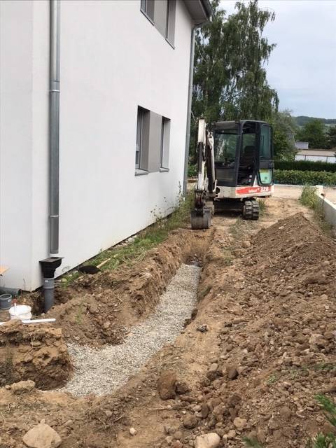 Travaux de démolition à Houssen